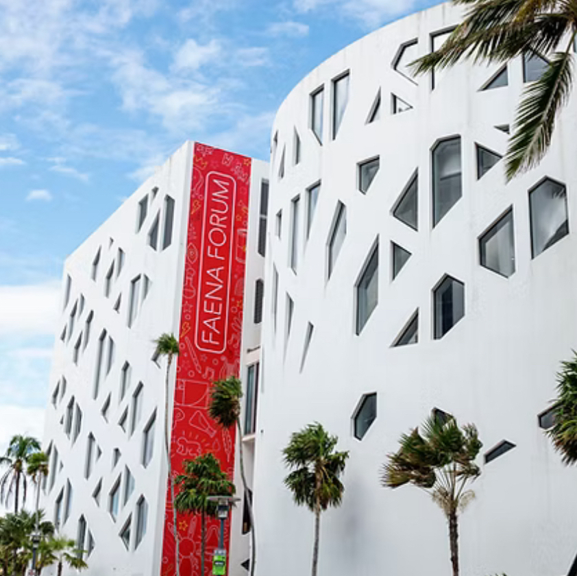 Faena Forum building exterior, Miami Beach